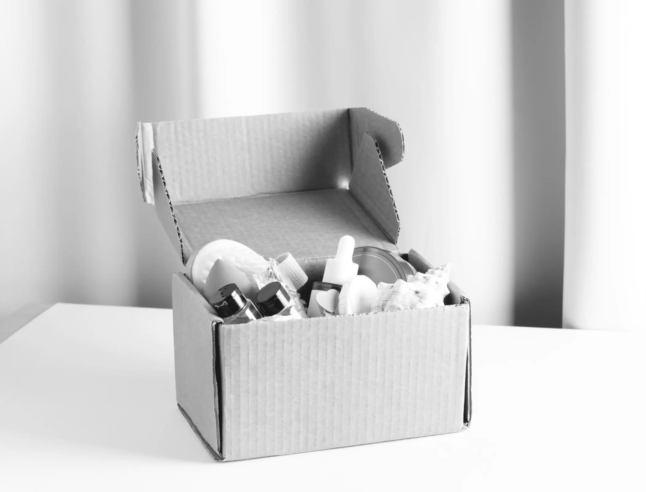 Bespoke gift and subscription box prepared for shipment