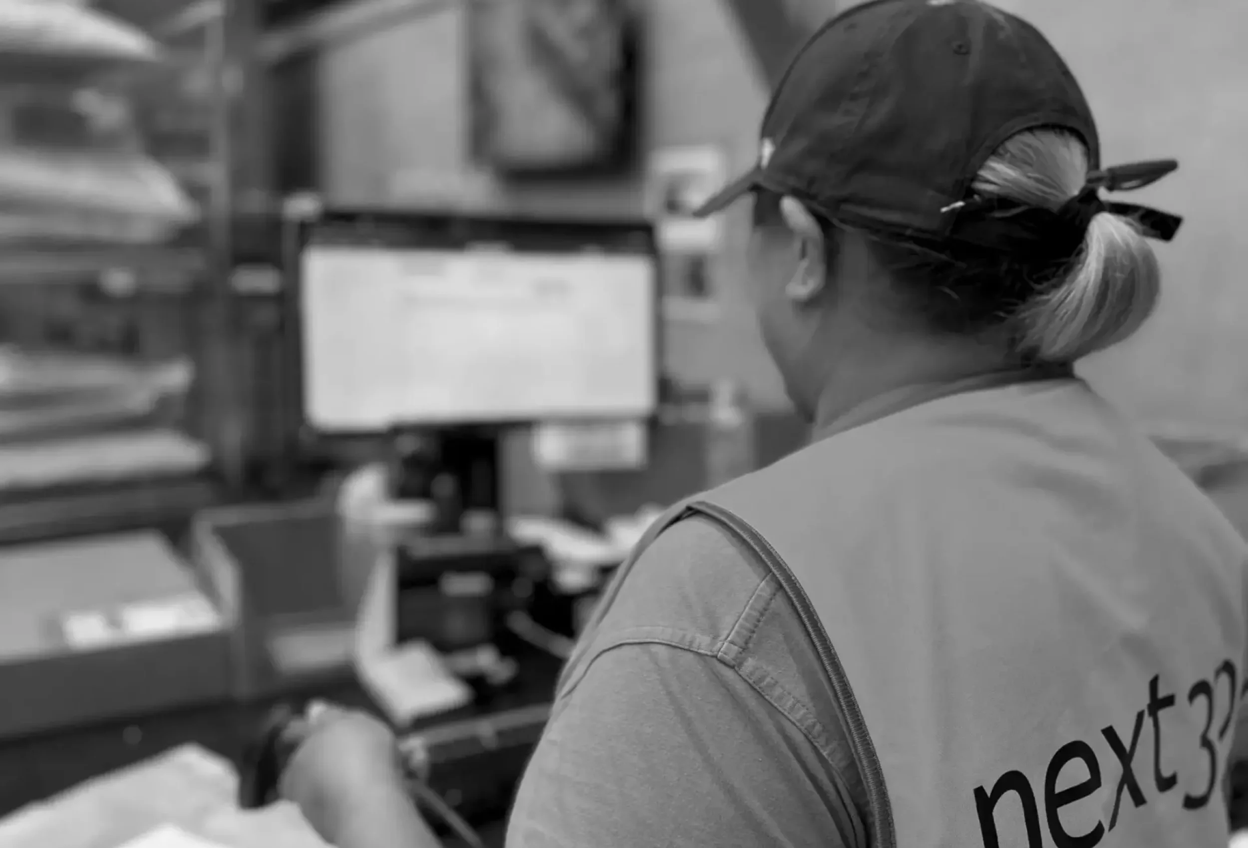 Logistics manager monitoring operations dashboard
