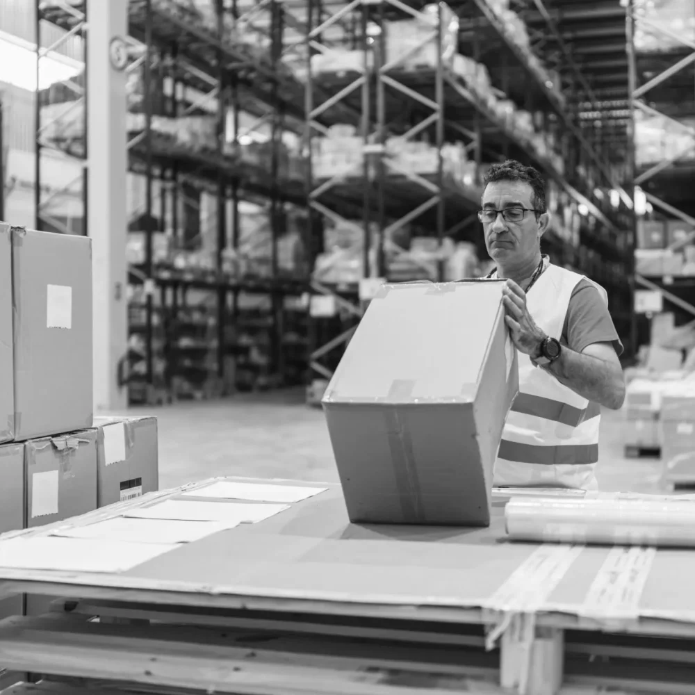 Pick&Pack Services - Male worker preparing a package